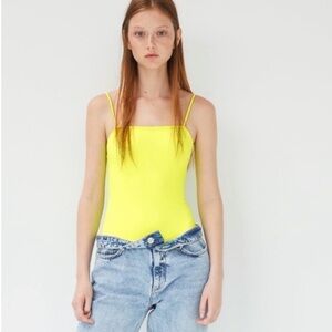 Zara Neon Yellow Bodysuit in S